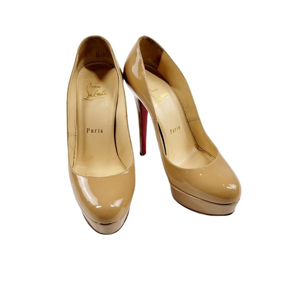 Christian Louboutin Nude Patent Leather Platform - Picture 3 of 8